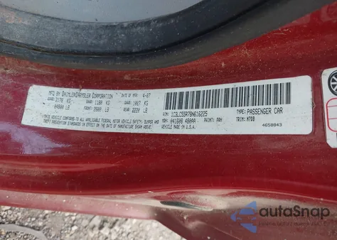 2008 Chrysler Sebring Touring z USA, uszkodzony, nr VIN 1C3LC55R78N616225